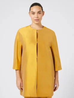 Marina Rinaldi Pardessus en shantung de soie OR New