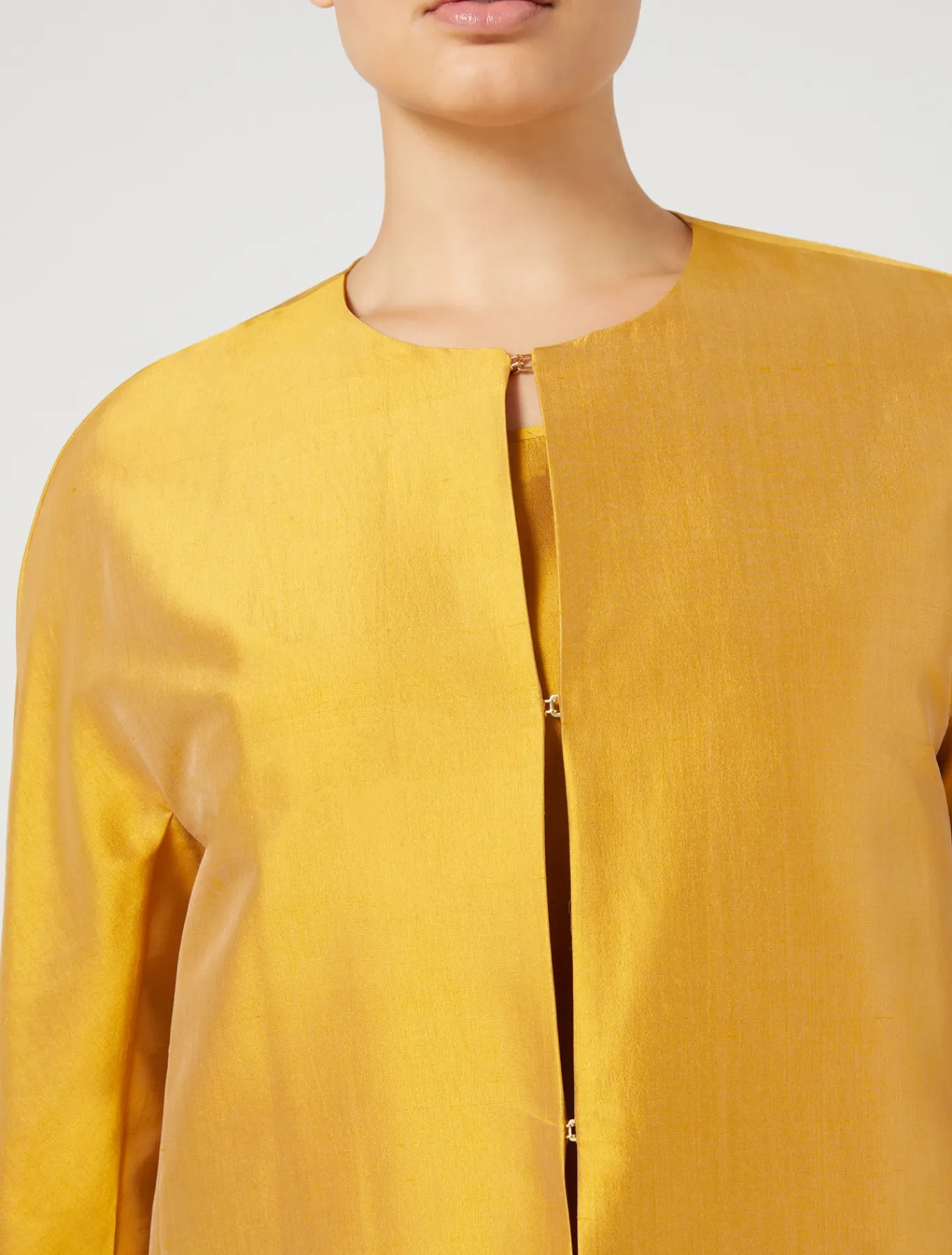 Marina Rinaldi Pardessus en shantung de soie OR New