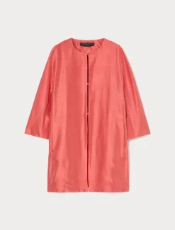 Marina Rinaldi Pardessus en shantung de soie ROUGE Online