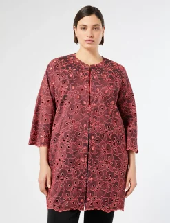 Marina Rinaldi Pardessus en taffetas brodé CORAIL Clearance