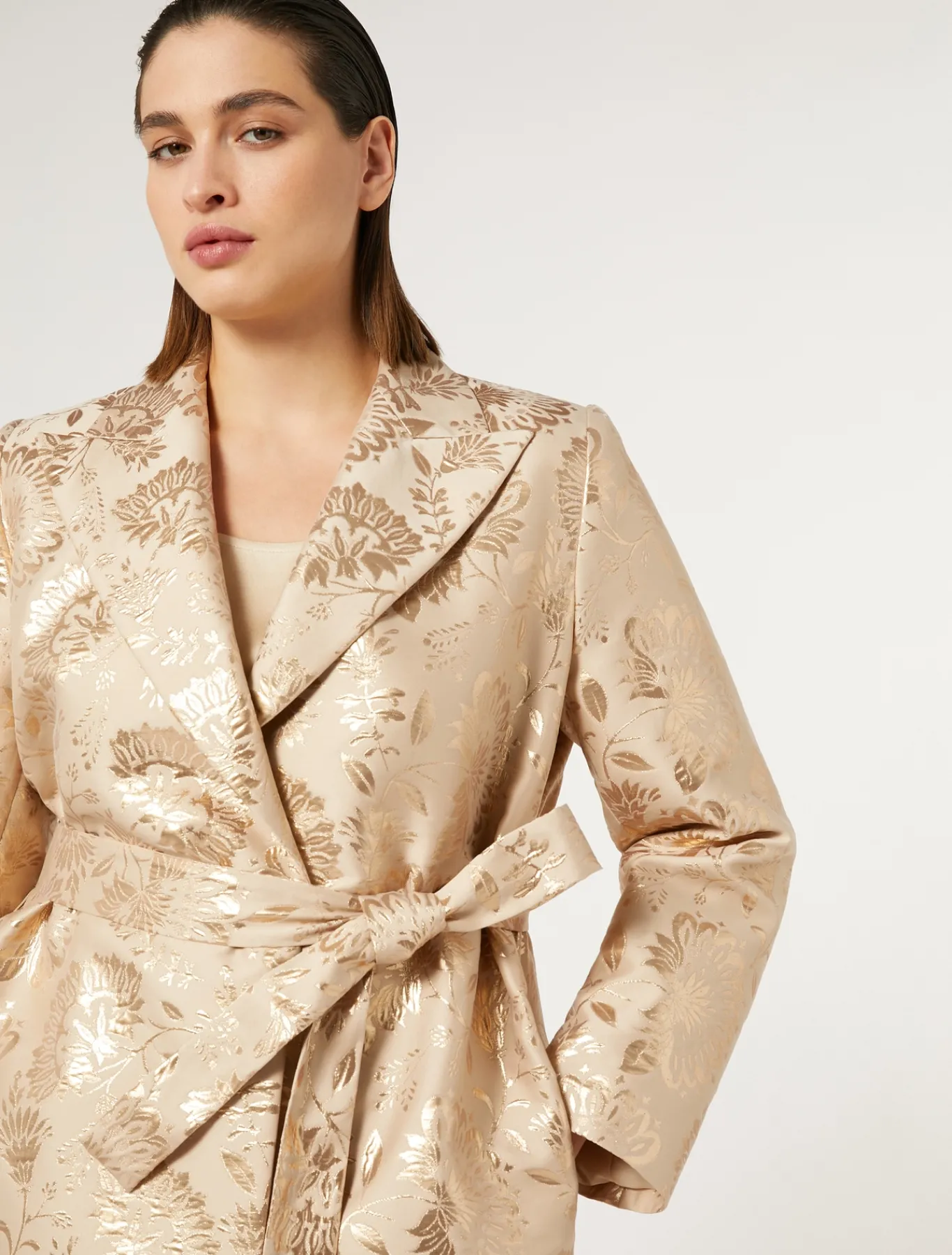 Marina Rinaldi Pardessus jacquard MIEL Discount