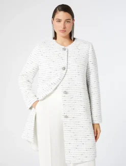 Marina Rinaldi Pardessus teint en fil BLANC Sale