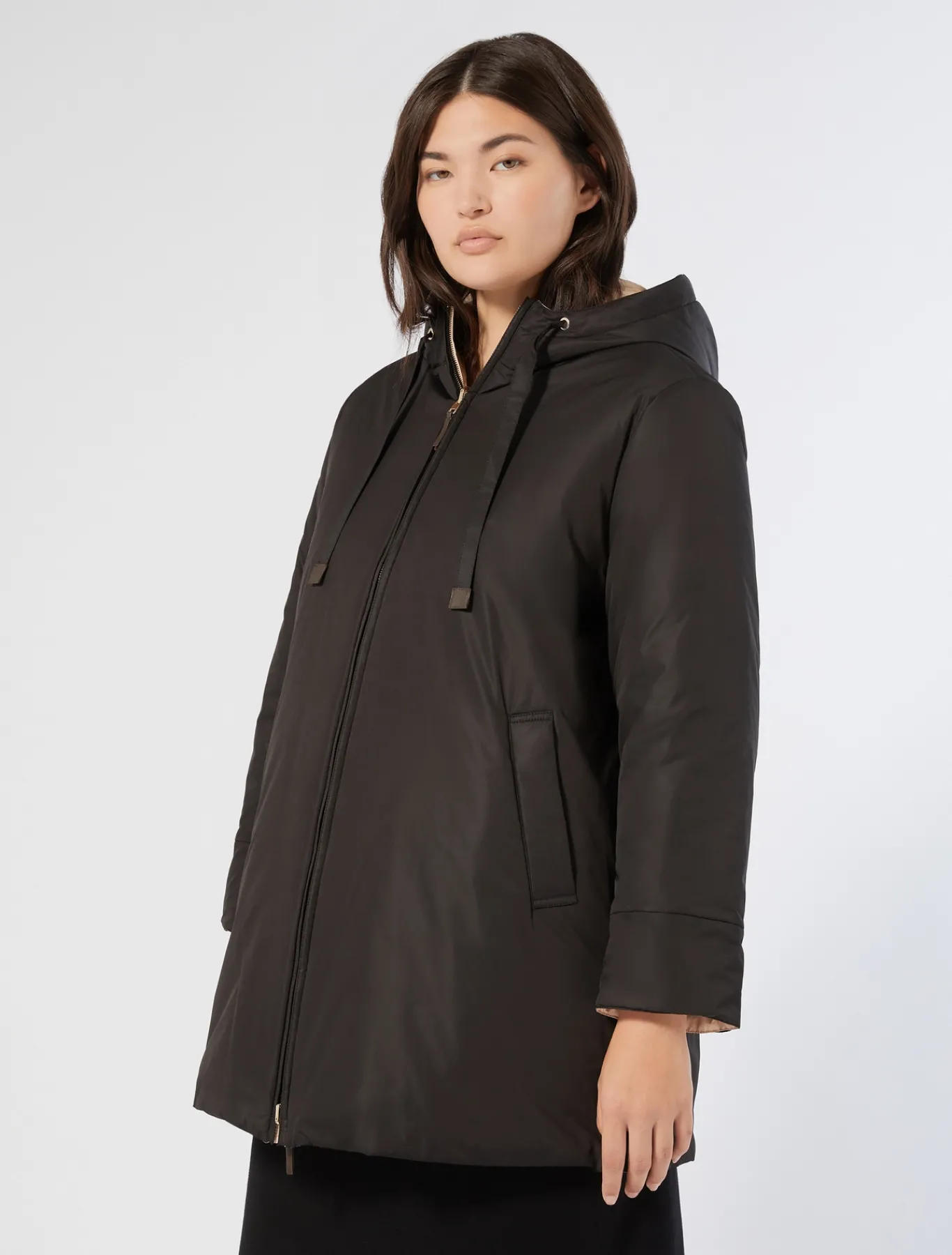 Marina Rinaldi Parka réversible en toile technique déperlante NOIR Online