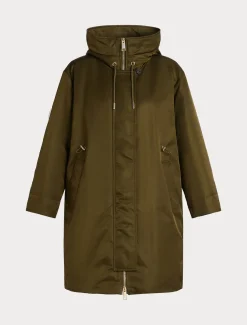 Marina Rinaldi Parkas longue rembourrée en sergé VERTOLIVE Clearance