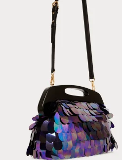 Marina Rinaldi Pochette en satin avec paillettes NOIR Outlet