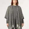 Marina Rinaldi Poncho en tissu teint en fil NOIRBLANC Hot