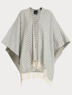 Marina Rinaldi Poncho en tissu teint en fil GRISMOYEN Outlet