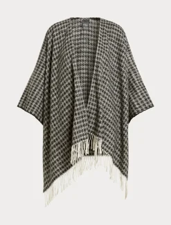 Marina Rinaldi Poncho en tissu teint en fil NOIRBLANC Hot