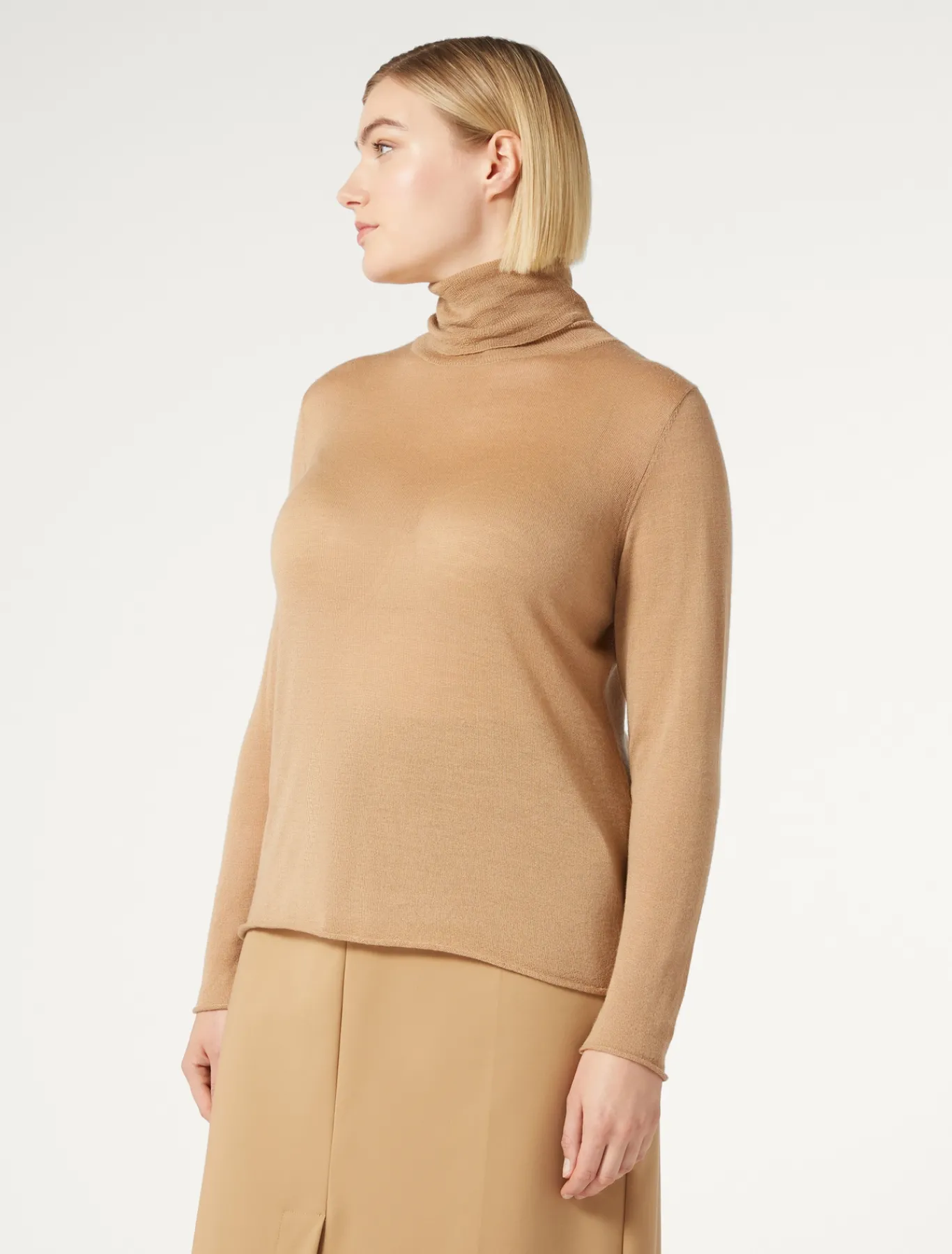 Marina Rinaldi Pull à col roulé en soie et cachemire POILDECHAMEAU Fashion