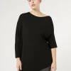 Marina Rinaldi Pull asymétrique en laine NOIR Sale