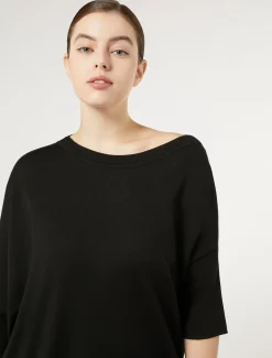 Marina Rinaldi Pull asymétrique en laine NOIR Sale