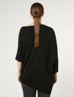 Marina Rinaldi Pull asymétrique en laine NOIR Sale