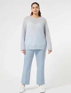 Marina Rinaldi Pull en alpaga et mohair AZURE Discount
