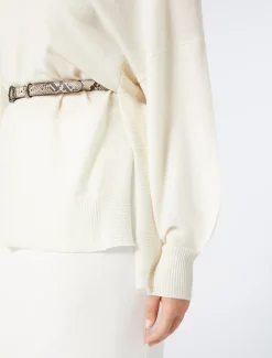 Marina Rinaldi Pull en cachemire BLANC New
