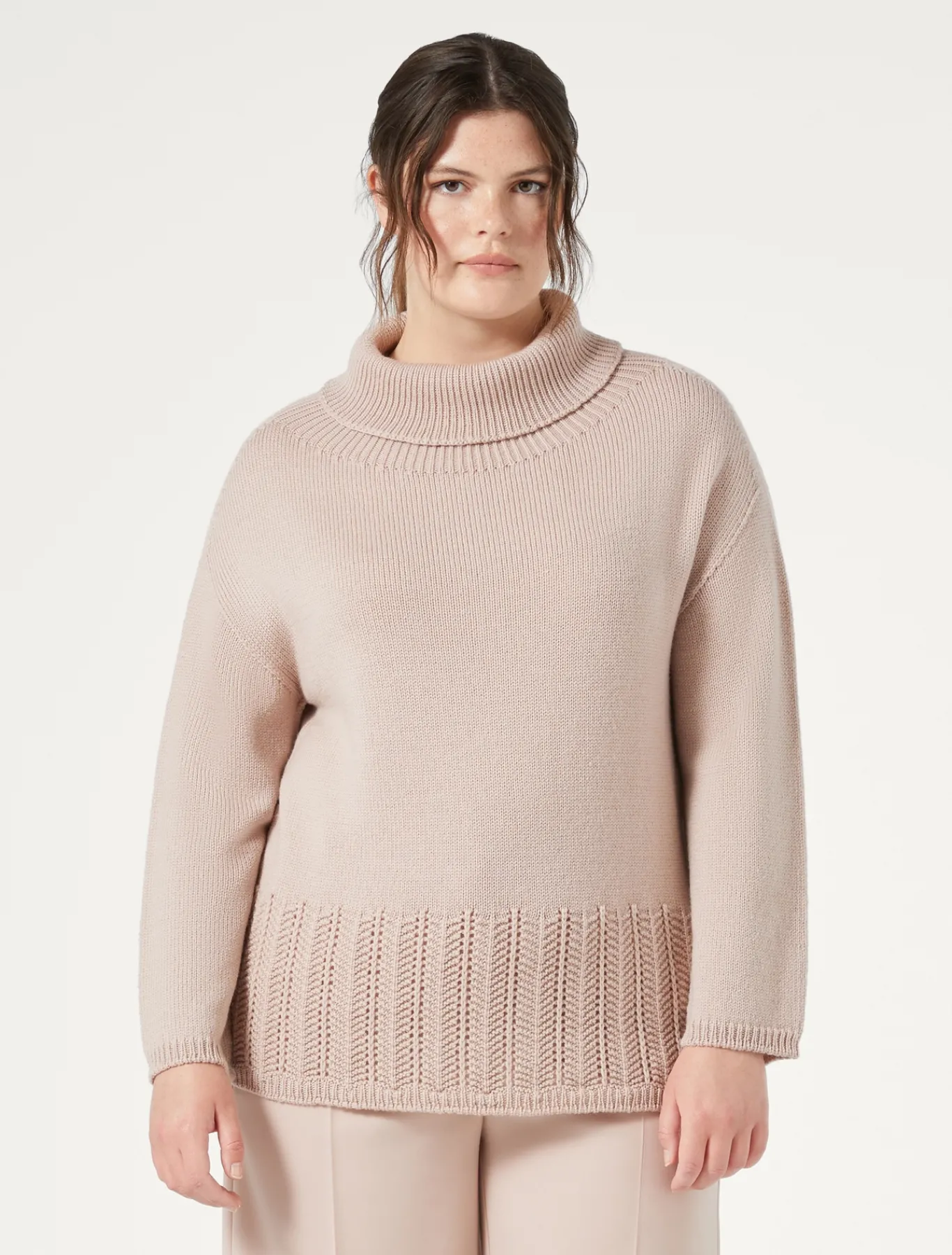 Marina Rinaldi Pull en cordonnet de laine ROSE Outlet