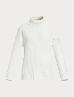 Marina Rinaldi Pull en coton avec broderies BLANCNEUTRE Hot
