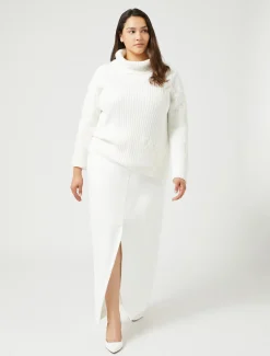 Marina Rinaldi Pull en coton avec broderies BLANCNEUTRE Hot
