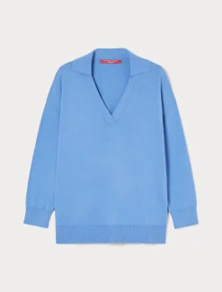 Marina Rinaldi Pull en coton cachemire GRISBLEU Clearance