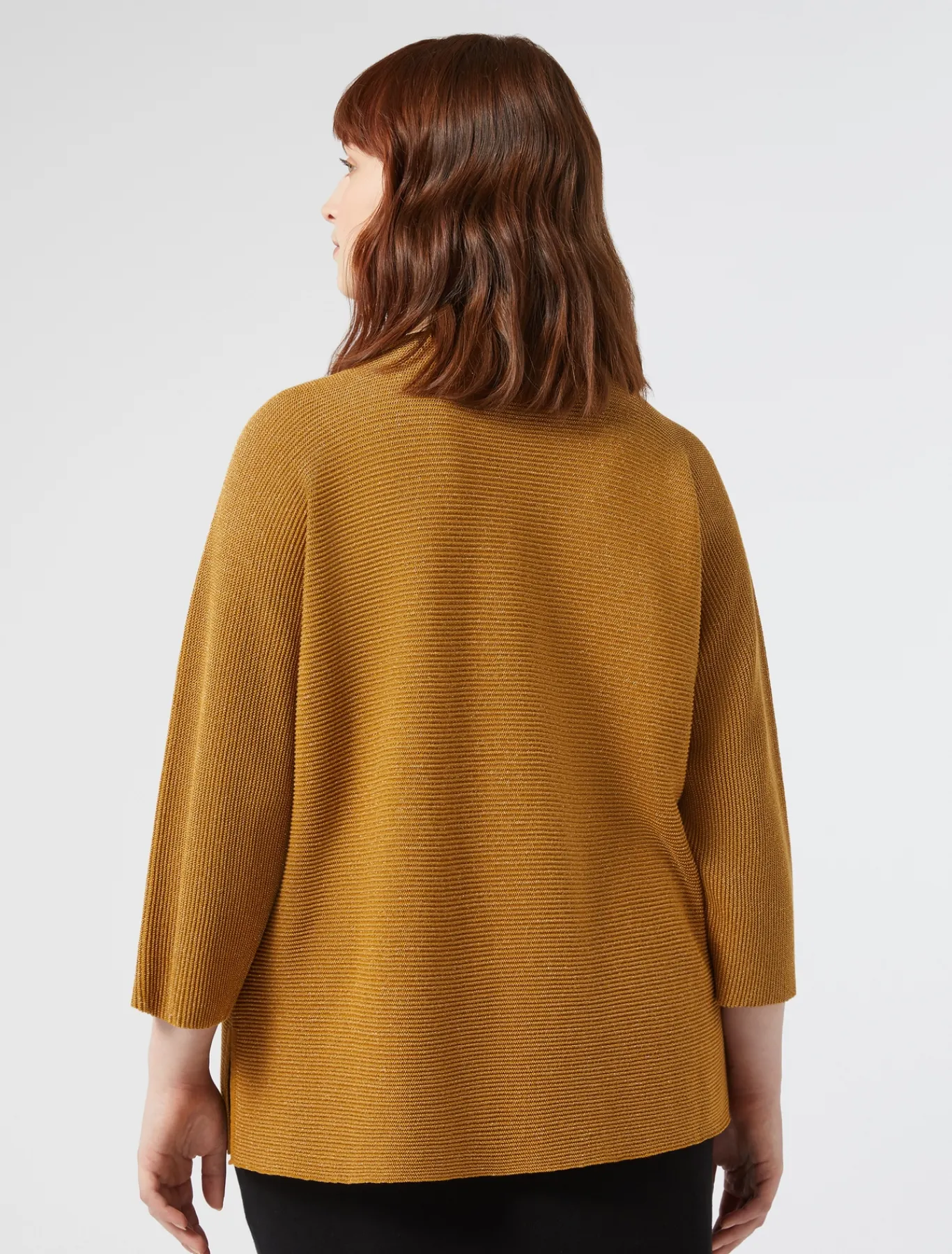Marina Rinaldi Pull en crêpe de coton MOUTARDE Discount