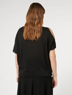 Marina Rinaldi Pull en crêpe de viscose NOIR Outlet