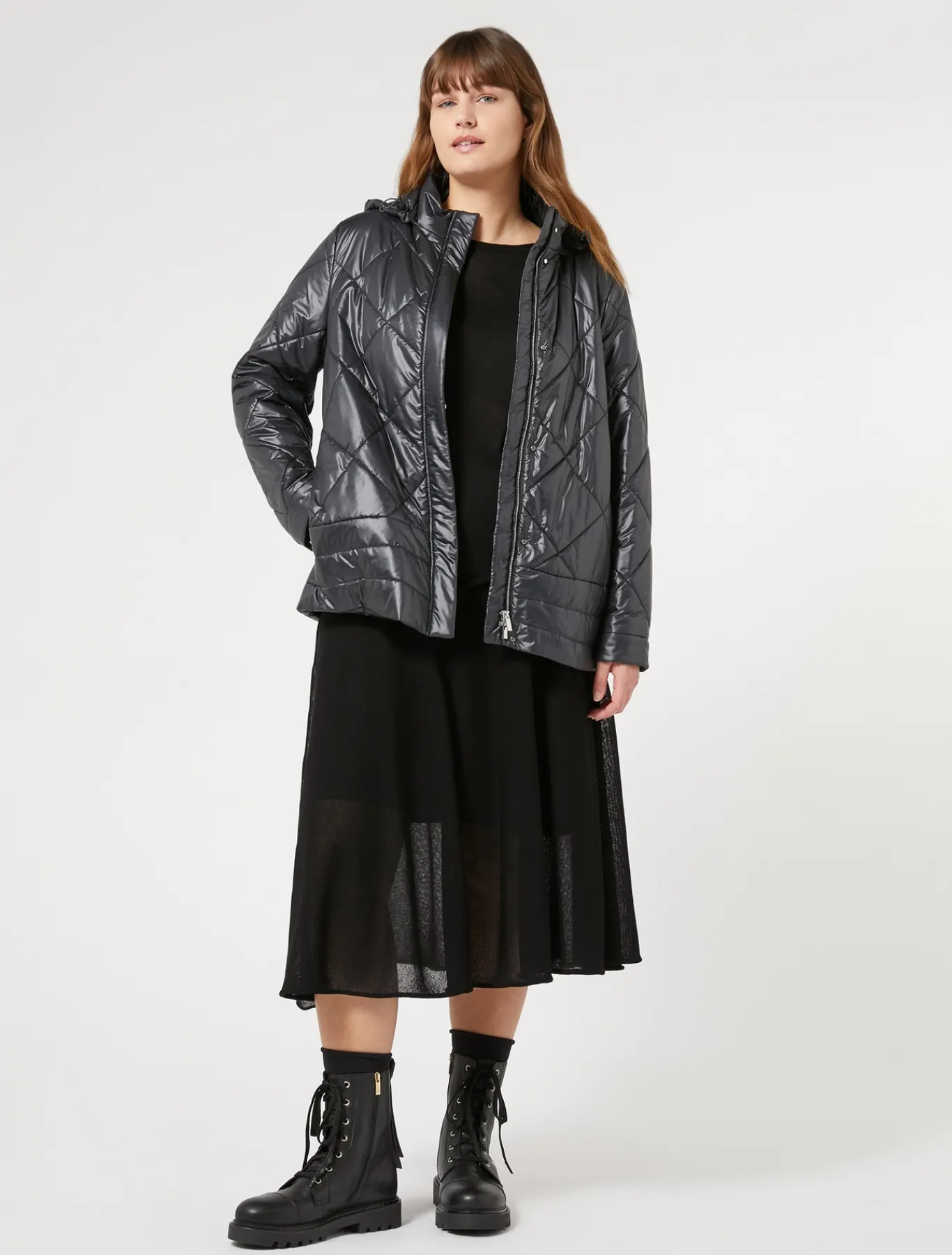 Marina Rinaldi Pull en crêpe de viscose NOIR Outlet
