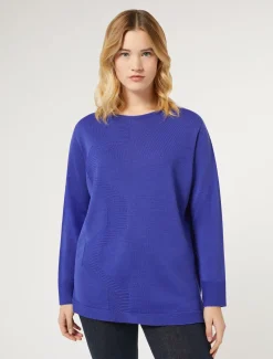 Marina Rinaldi Pull en fil de laine VIOLET New