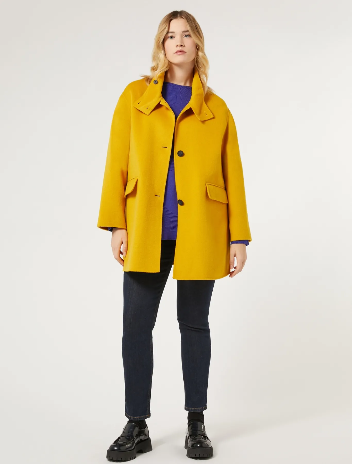 Marina Rinaldi Pull en fil de laine VIOLET New