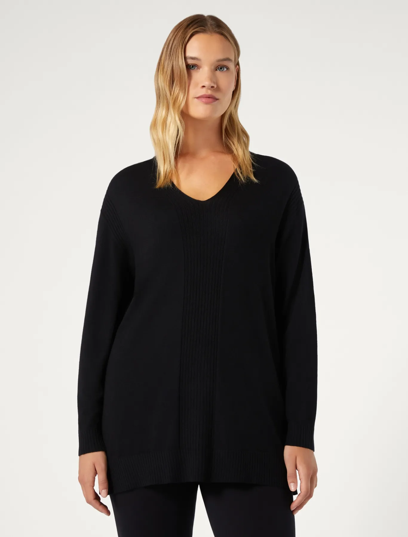 Marina Rinaldi Pull en fil de viscose NOIR Discount