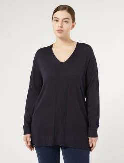 Marina Rinaldi Pull en fil de viscose BLEU Fashion