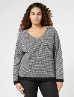 Marina Rinaldi Pull en fil de viscose mélangée NOIR Sale