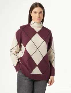 Marina Rinaldi Pull en laine BORDEAUX Fashion