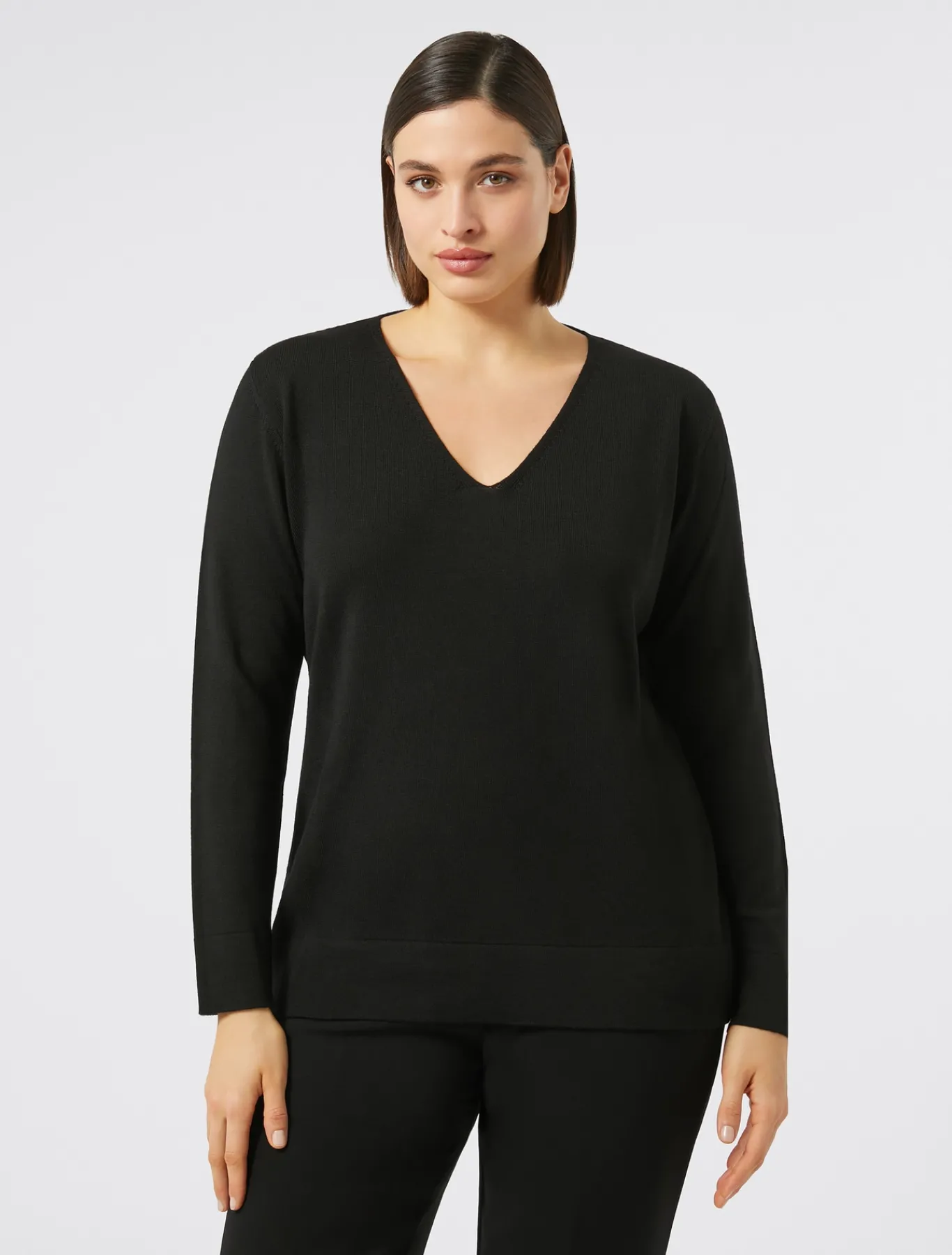 Marina Rinaldi Pull en laine NOIR Best