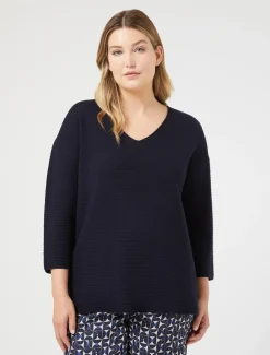 Marina Rinaldi Pull en laine BLEUNUIT Clearance
