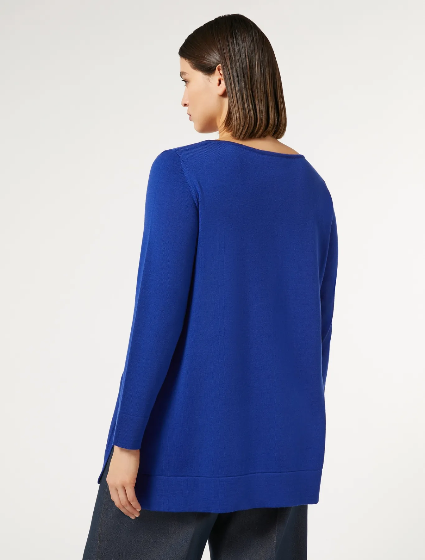 Marina Rinaldi Pull en laine GRISBLEU Best