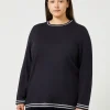 Marina Rinaldi Pull en laine et lurex BLEUNUIT Fashion