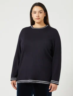 Marina Rinaldi Pull en laine et lurex BLEUNUIT Fashion