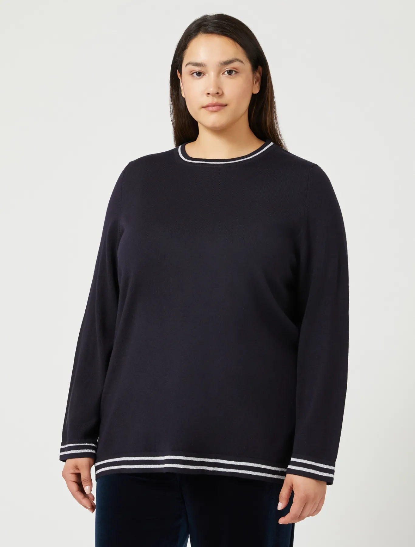 Marina Rinaldi Pull en laine et lurex BLEUNUIT Fashion