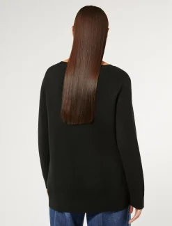 Marina Rinaldi Pull en laine et viscose NOIR New