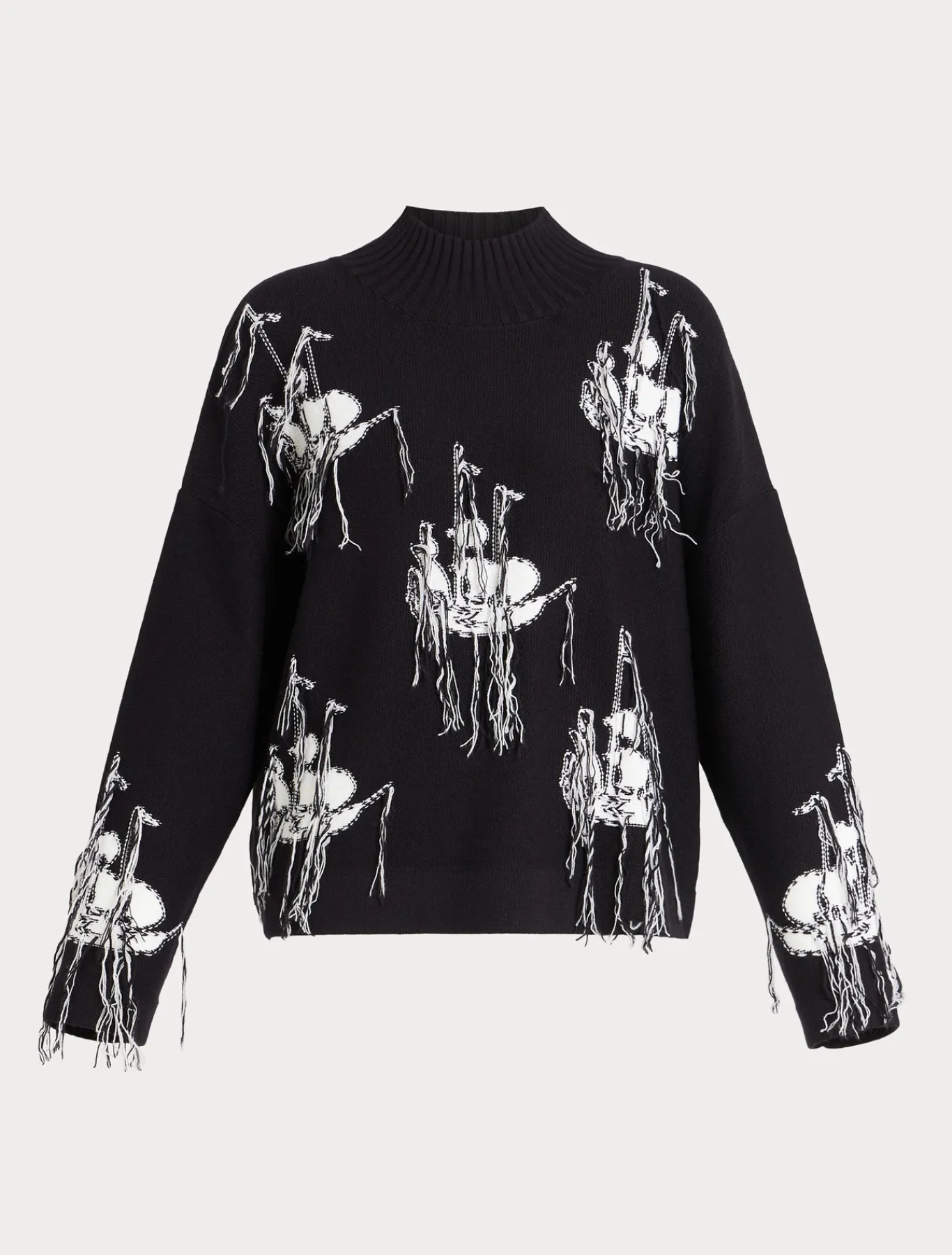 Marina Rinaldi Pull en laine jacquard mélangée BLEUNUIT Fashion