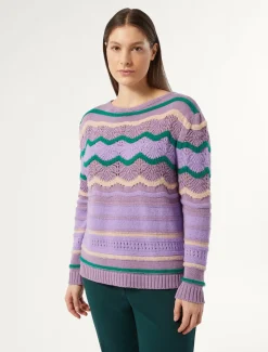 Marina Rinaldi Pull en laine mélangée MAUVE New