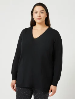 Marina Rinaldi Pull en laine mélangée NOIR Outlet