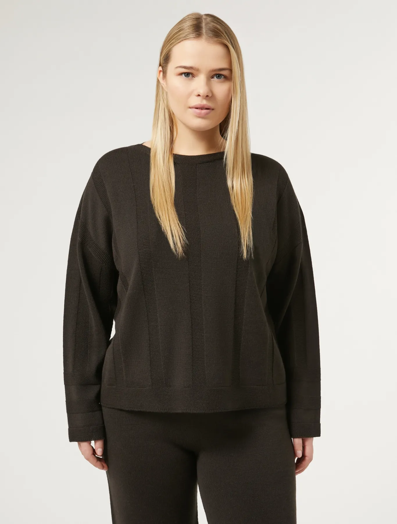 Marina Rinaldi Pull en laine mélangée BRUNBORDEAUX Fashion