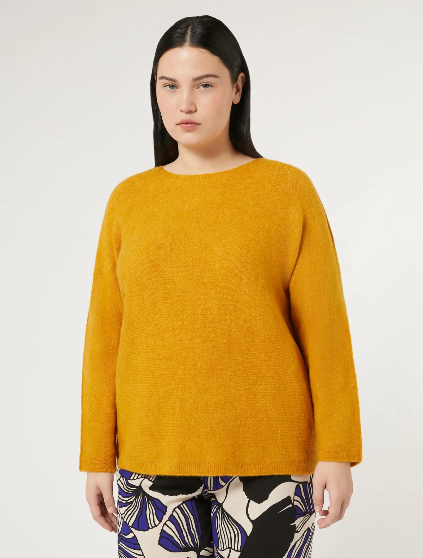 Marina Rinaldi Pull en laine mélangée MOUTARDE Sale