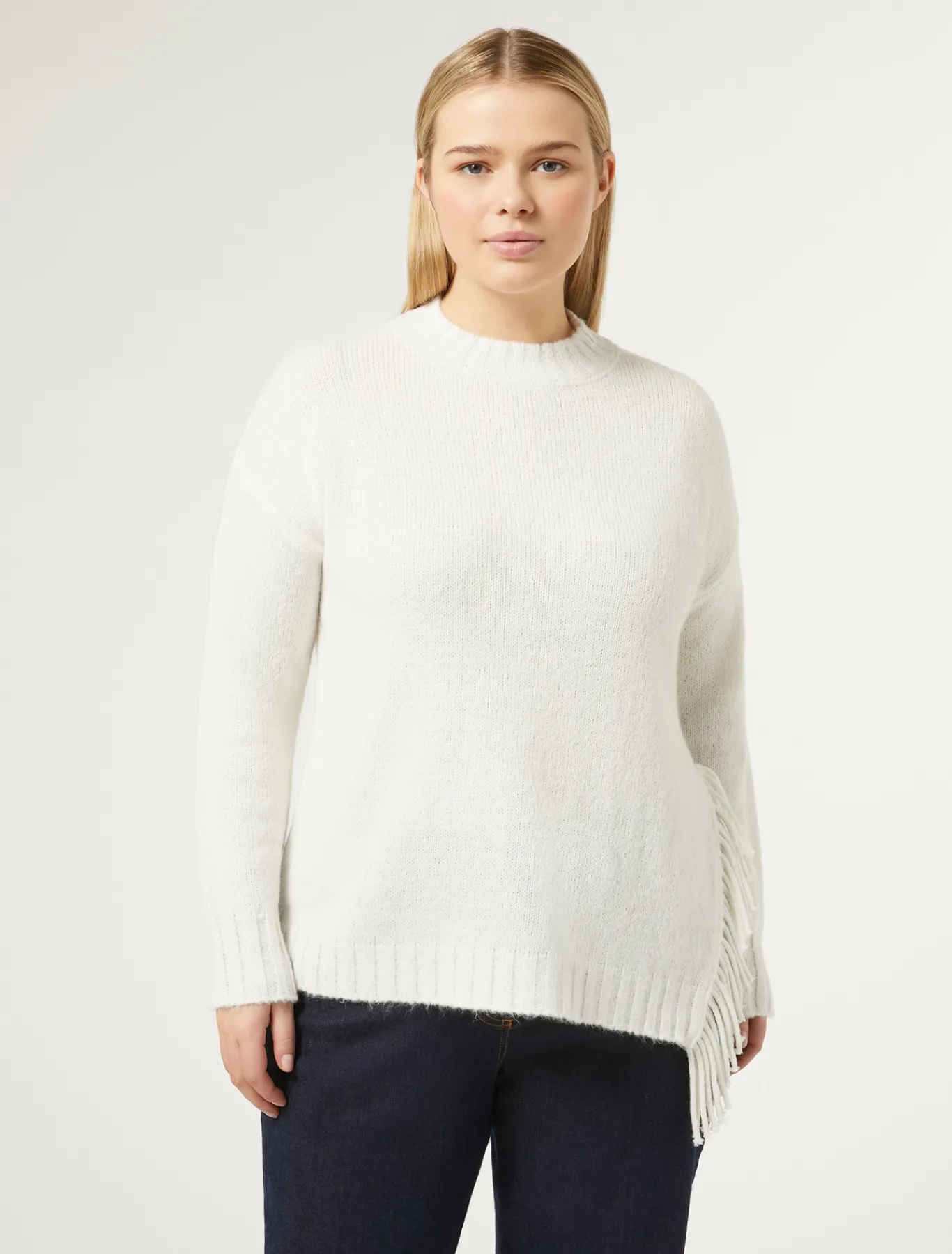 Marina Rinaldi Pull en laine mélangée BLANC Fashion