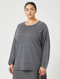 Marina Rinaldi Pull en laine mélangée GRISMOYEN Outlet