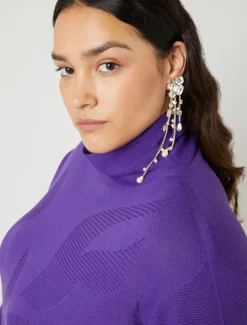 Marina Rinaldi Pull en laine mélangée VIOLET New