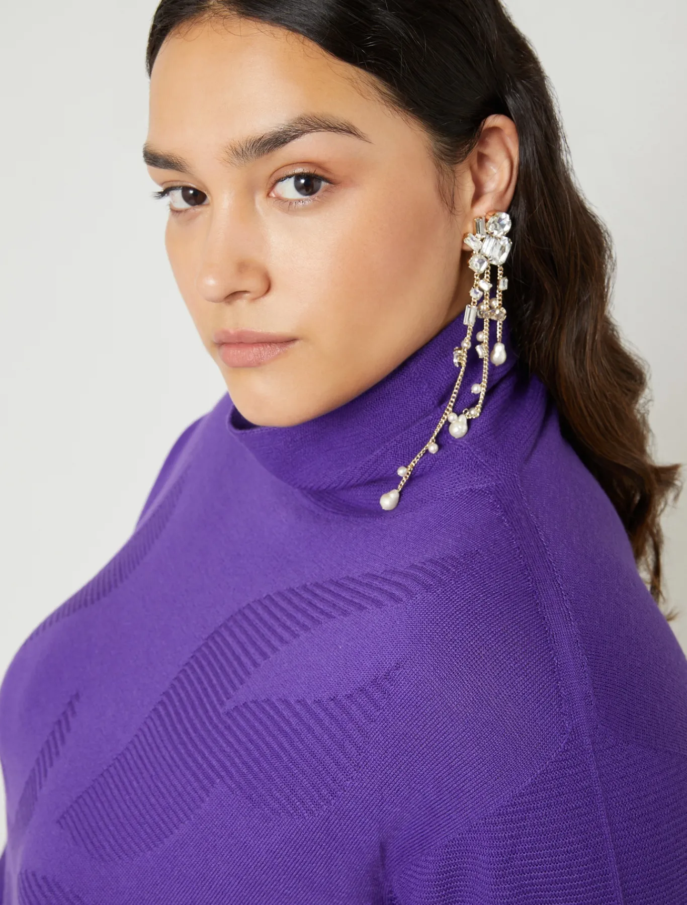 Marina Rinaldi Pull en laine mélangée VIOLET New