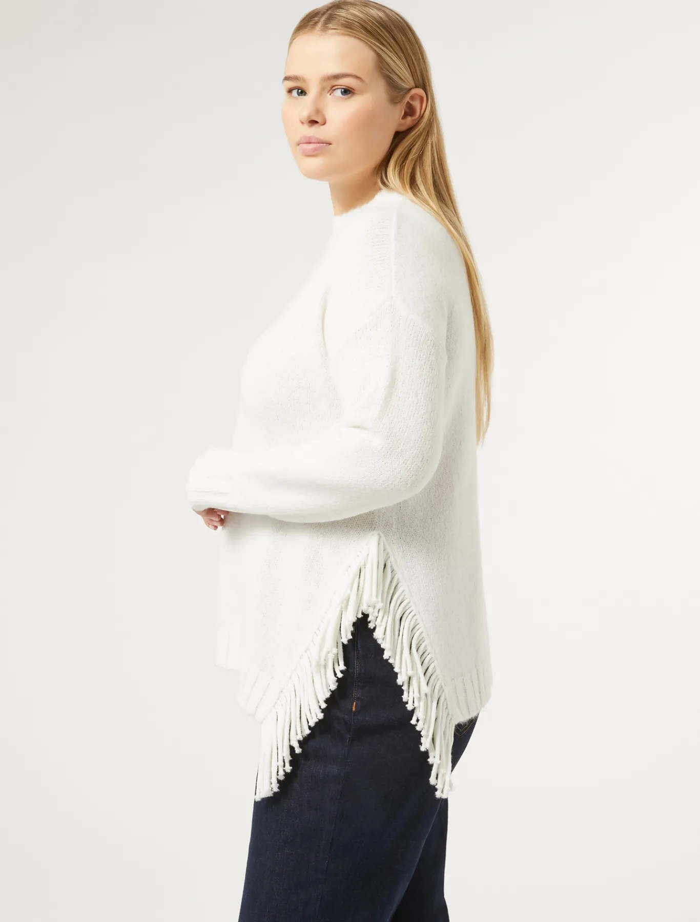 Marina Rinaldi Pull en laine mélangée BLANC Fashion