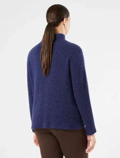 Marina Rinaldi Pull en laine mélangée BLEU Clearance