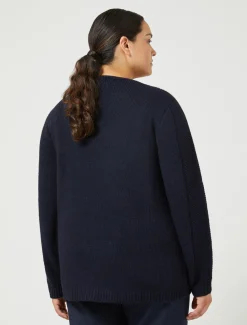 Marina Rinaldi Pull en laine mélangée BLEUNUIT Clearance